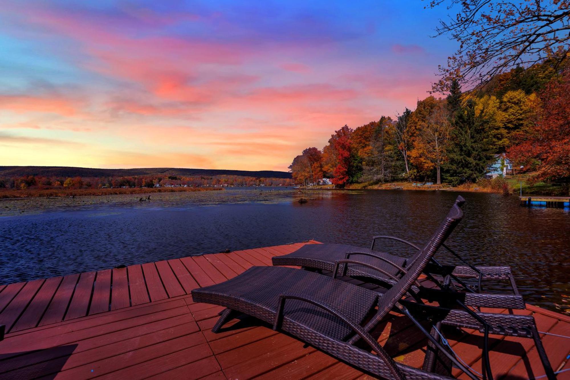 Lakefront A-Frame, Dock, Kayaks, Fire Place Lake Ariel Eksteriør bilde